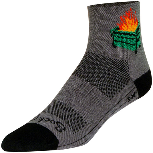 SockGuy 2020 Classic Socks - 3", Gray/Black, Small/Medium