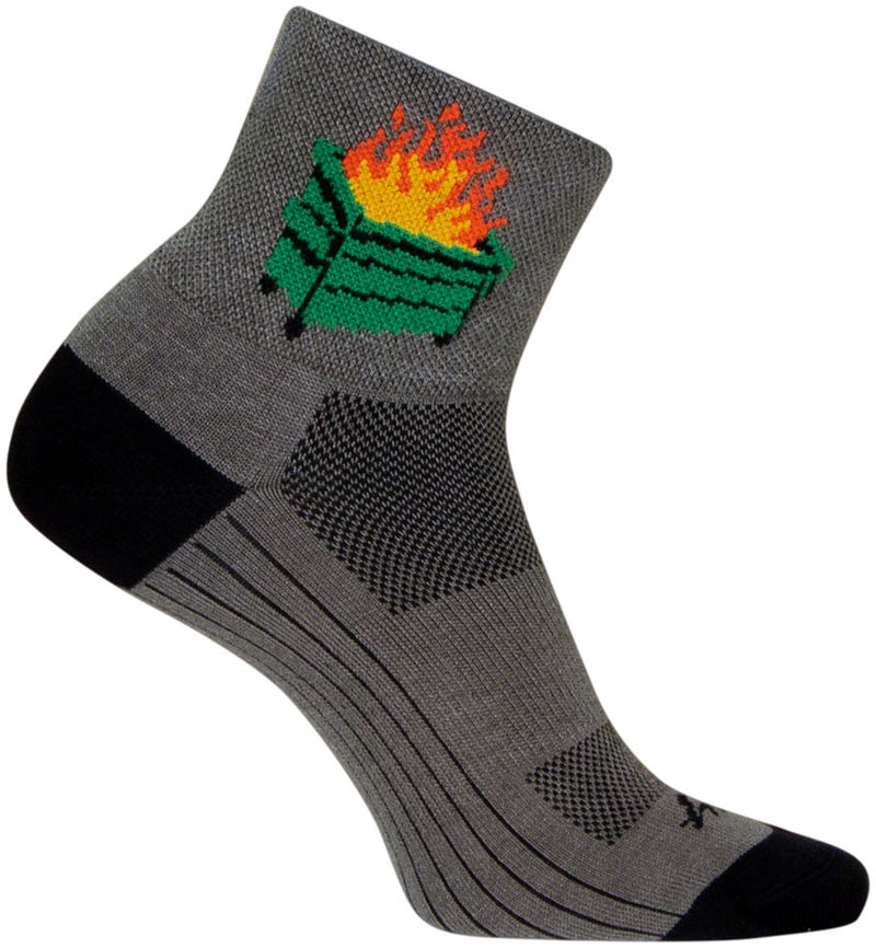 Load image into Gallery viewer, SockGuy 2020 Classic Socks - 3&quot;, Gray/Black, Large/X-Large
