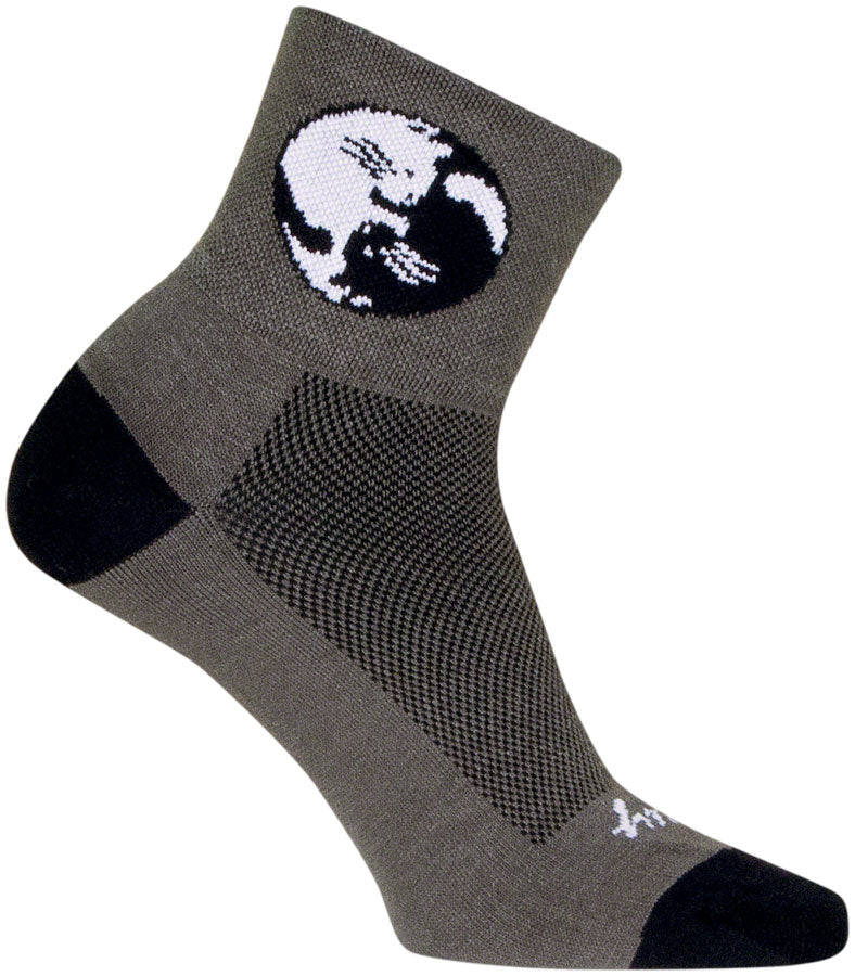 SockGuy Harmony Classic Socks - 3 inch, Gray/Black, Large/X-Large