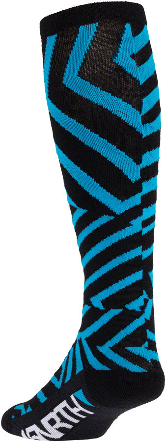 Load image into Gallery viewer, 45NRTH Dazzle Midweight Knee Wool Sock - Blue, Medium
