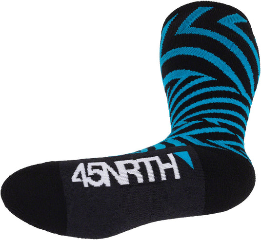 45NRTH Dazzle Midweight Knee Wool Sock - Blue, Small