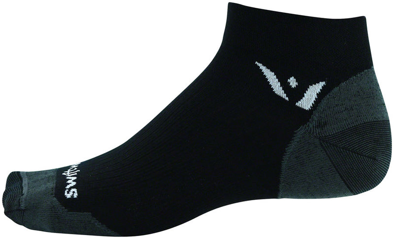 Load image into Gallery viewer, Swiftwick Pursuit One Ultralight Socks - 1 inch, Black, X-Large
