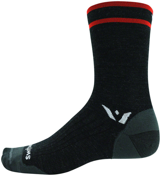 Swiftwick Pursuit Seven Ultralight Socks - 7", Coal Red, Small