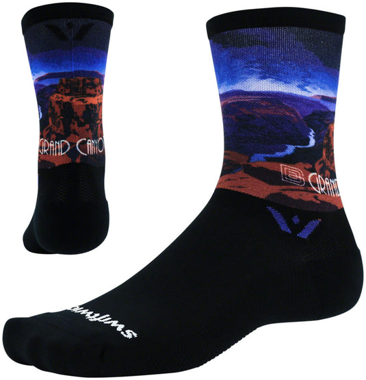 Swiftwick Vision Six Impression National Park Socks - 6 inch, Grand Canyon, Large