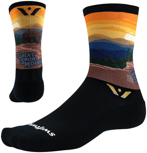 Swiftwick Vision Six Impression National Park Socks - 6 inch, Great Smoky, Large