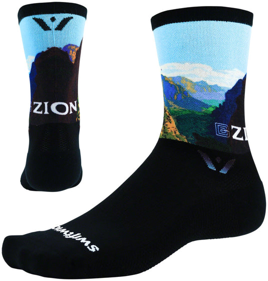 Swiftwick Vision Six Impression National Park Socks - 6 inch, Zion, Medium