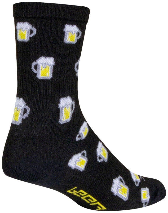 Load image into Gallery viewer, SockGuy SGX Pints Socks - 6&quot;, Black, Large/X-Large
