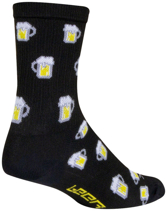 SockGuy SGX Pints Socks - 6", Black, Small/Medium