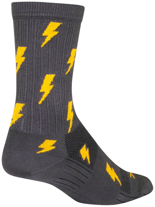 SockGuy SGX Lit Socks - 6", Gray, Small/Medium