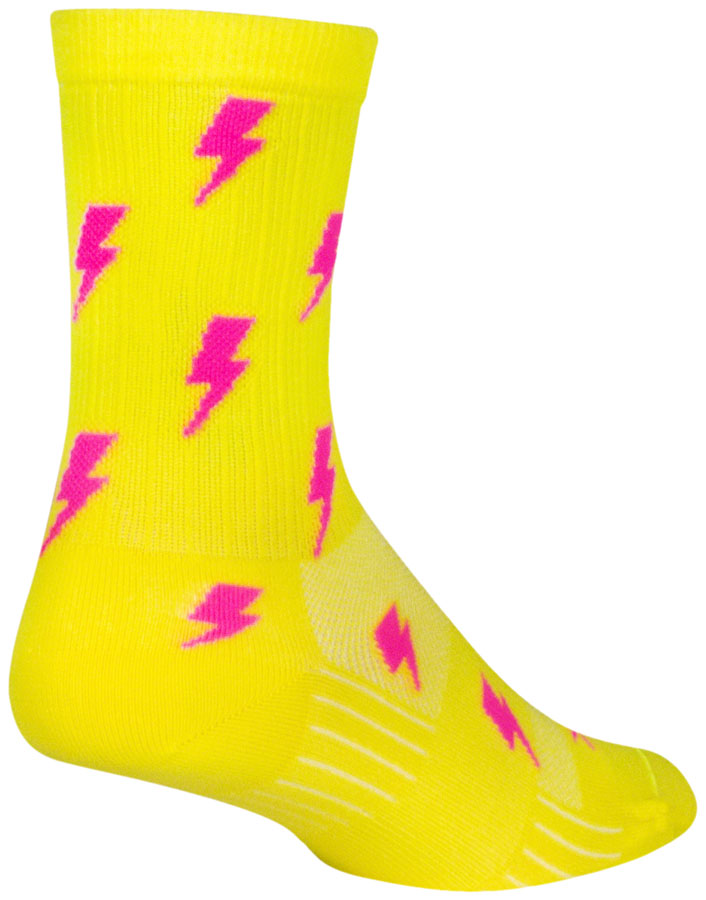 Load image into Gallery viewer, SockGuy SGX Lit Socks - 6&quot;, Yellow, Small/Medium
