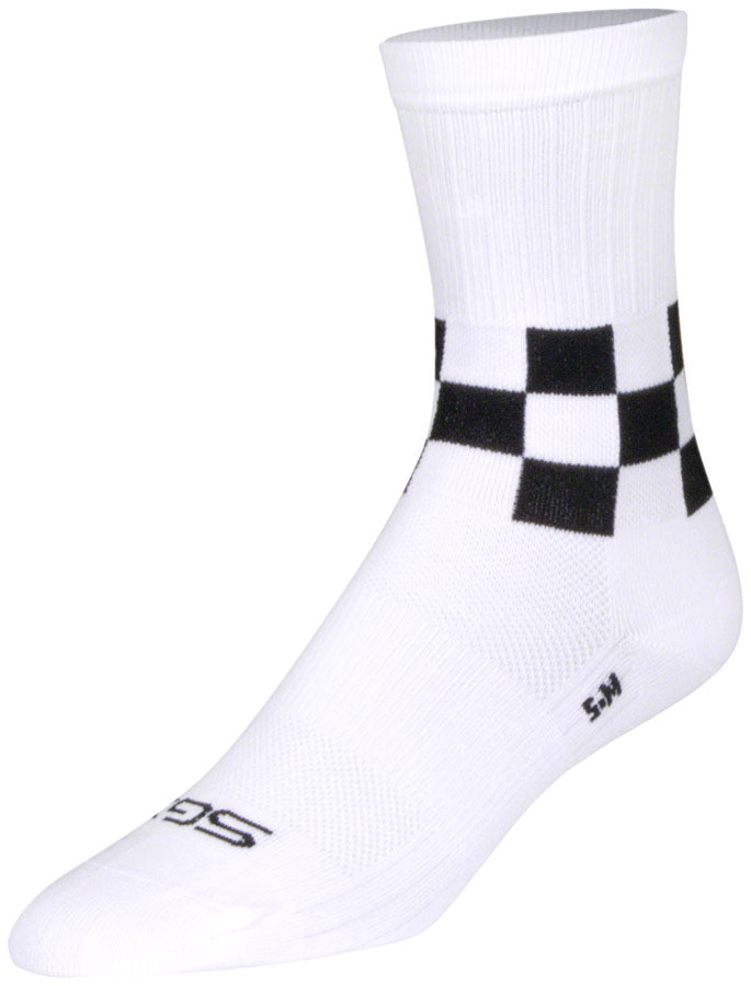 Load image into Gallery viewer, SockGuy SGX Speedway Socks - 6&quot;, White, Large/X-Large

