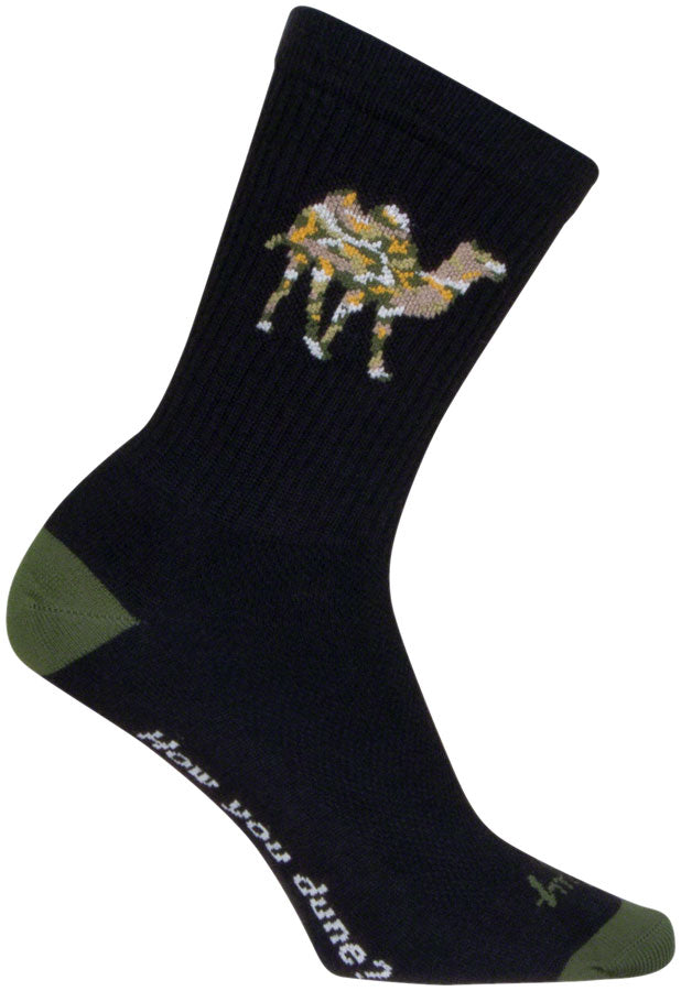 SockGuy CamelFlage Crew Sock - 6", Small/Medium Stretch-To-Fit Sizing System