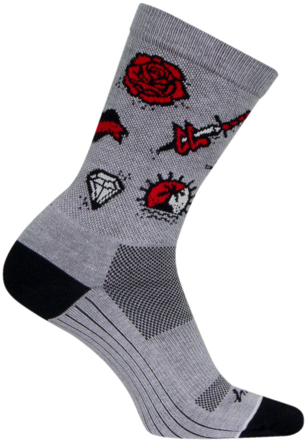 Load image into Gallery viewer, SockGuy Ink Crew Sock - 6&quot;, Large/X-Large Stretch-To-Fit Sizing System
