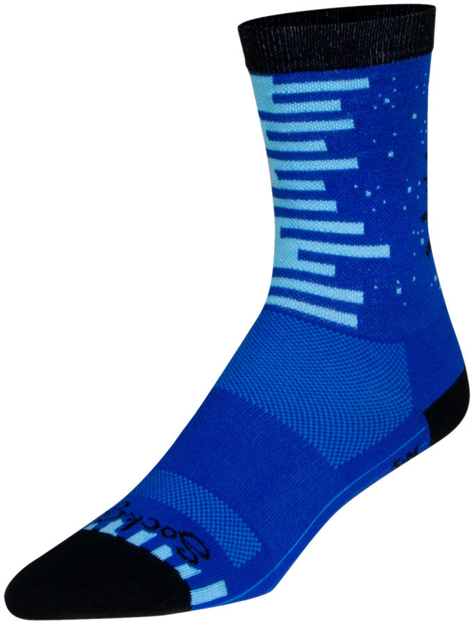 Load image into Gallery viewer, SockGuy Night and Day Crew Sock - 6&quot;, Small/Medium
