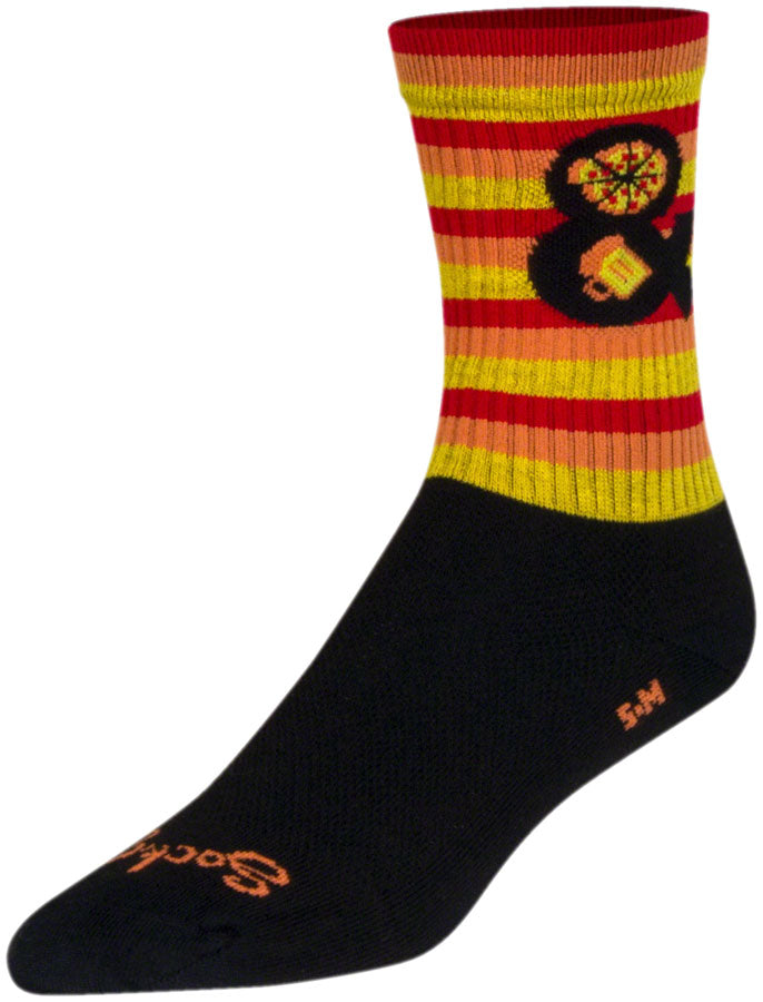 Load image into Gallery viewer, Pack of 2 SockGuy Pizza and Beer Crew Sock - 6&quot;, Large/X-Large
