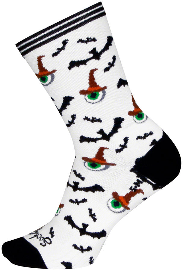 Load image into Gallery viewer, SockGuy Eye Soar Crew Sock - 6&quot;, Small/Medium Stretch-To-Fit Sizing System
