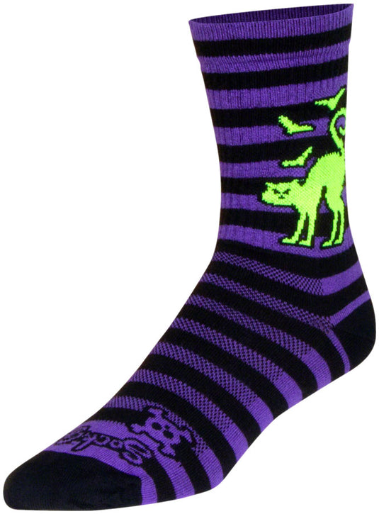 SockGuy Fright Crew Sock - 6", Small/Medium Stretch-To-Fit Sizing System