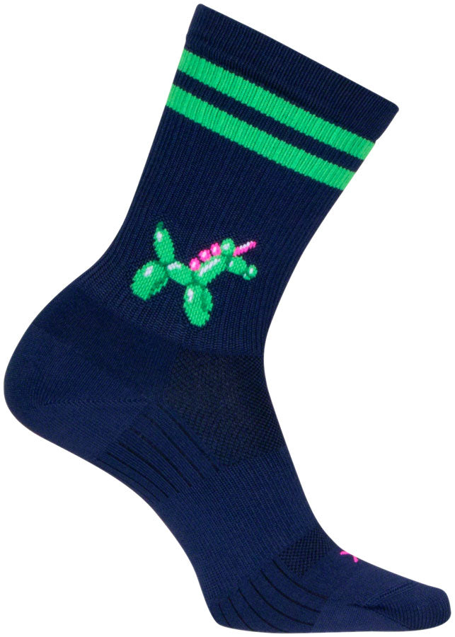 Load image into Gallery viewer, SockGuy Ballonicorn SGX Socks - 6&quot;, Large/X-Large Snug Arch Support
