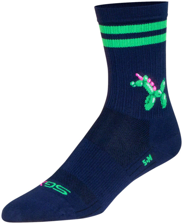Load image into Gallery viewer, Pack of 2 SockGuy Ballonicorn SGX Socks - 6&quot;, Small/Medium
