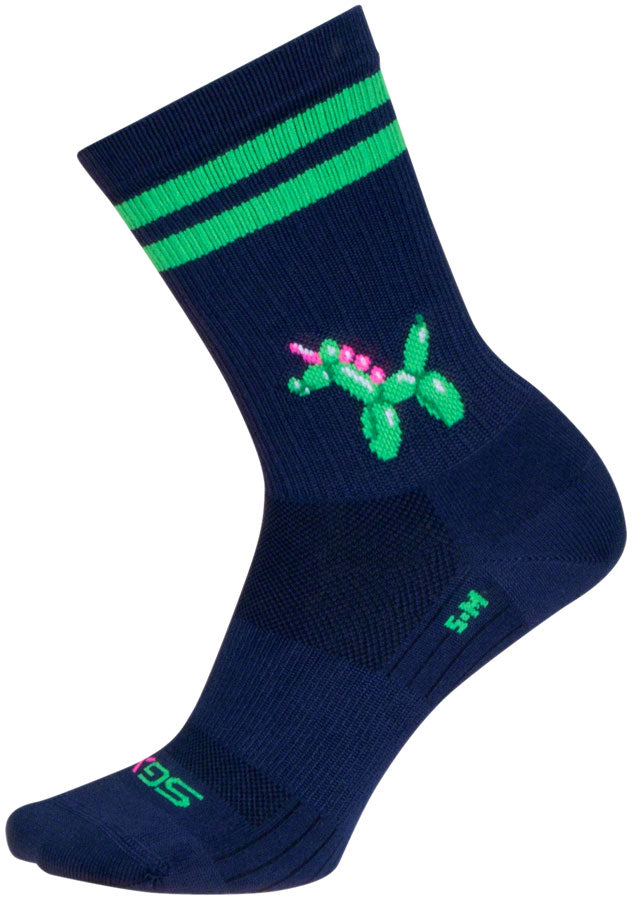 Load image into Gallery viewer, SockGuy Ballonicorn SGX Socks - 6&quot;, Small/Medium Snug Arch Support
