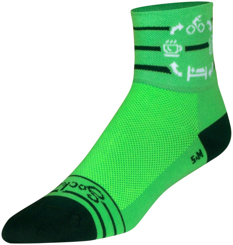 Load image into Gallery viewer, SockGuy The Cycle Standard Classic Socks - 3&quot;, Small/Medium
