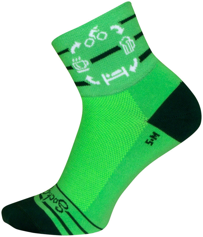 Load image into Gallery viewer, SockGuy The Cycle Standard Classic Socks - 3&quot;, Small/Medium
