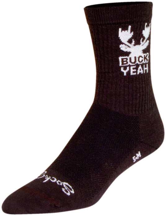 SockGuy Buck Yeah Wool Socks - 6", Large/X-Large Shrink-Resistant & Itch-Free