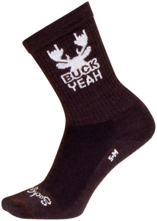 SockGuy Buck Yeah Wool Socks - 6", Large/X-Large Shrink-Resistant & Itch-Free