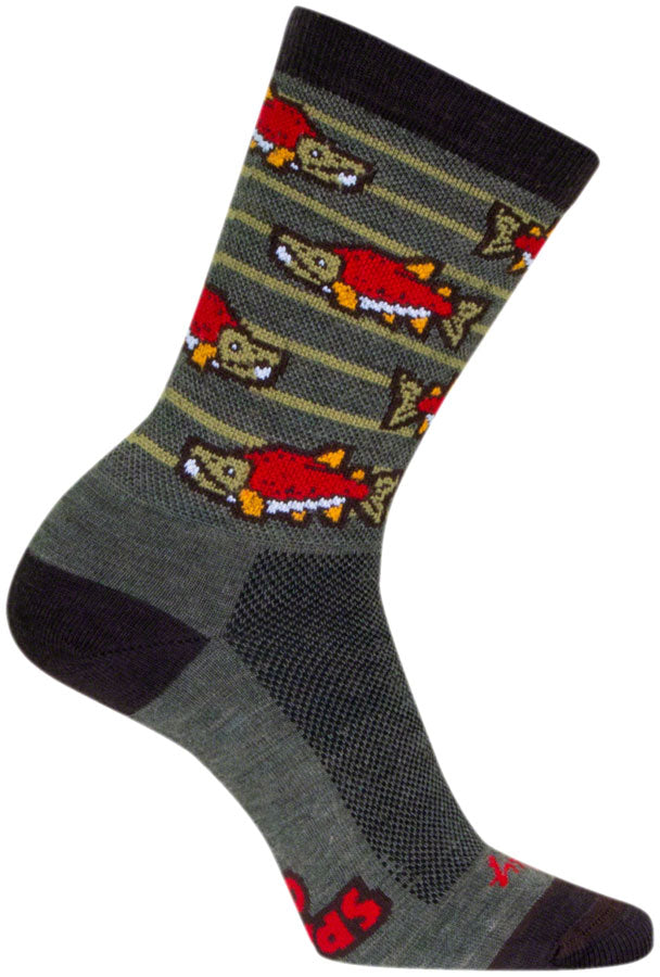 Load image into Gallery viewer, SockGuy Sockeye Wool Socks - 6&quot;, Small/Medium
