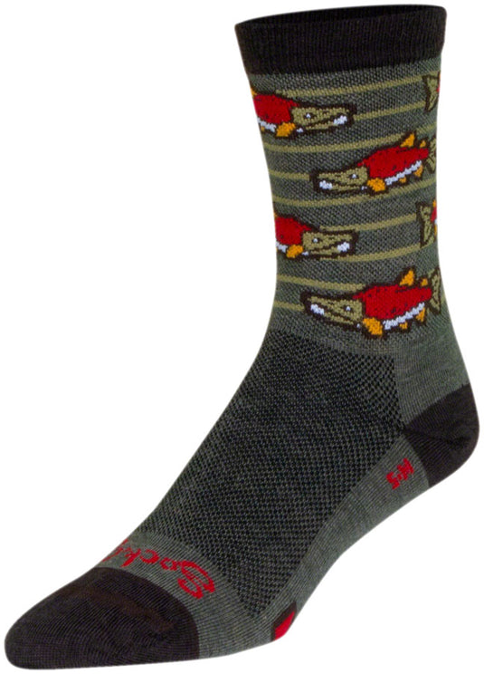 SockGuy Sockeye Wool Socks - 6", Small/Medium