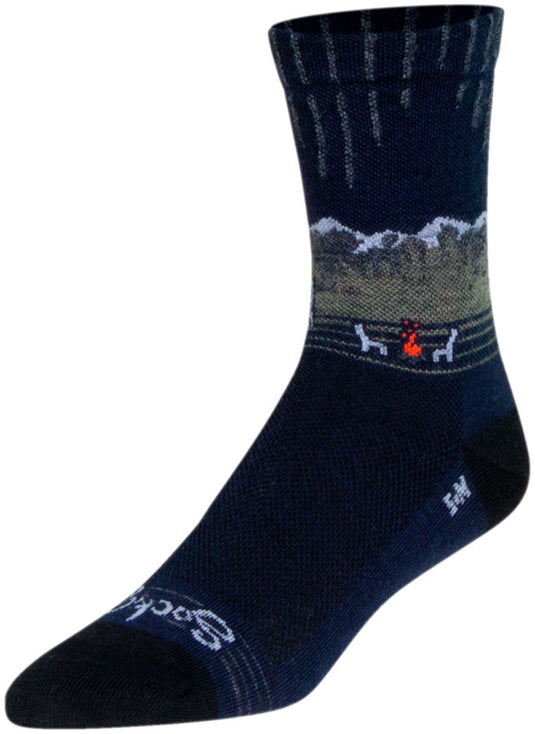 Pack of 2 SockGuy Wild Wool Socks - 6", Large/X-Large