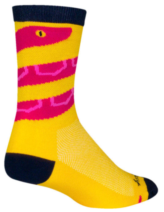 SockGuy Crew Rattle Socks - 6", Yellow, Small/Medium