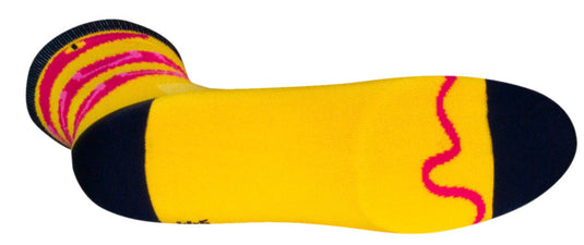 SockGuy Crew Rattle Socks - 6", Yellow, Small/Medium