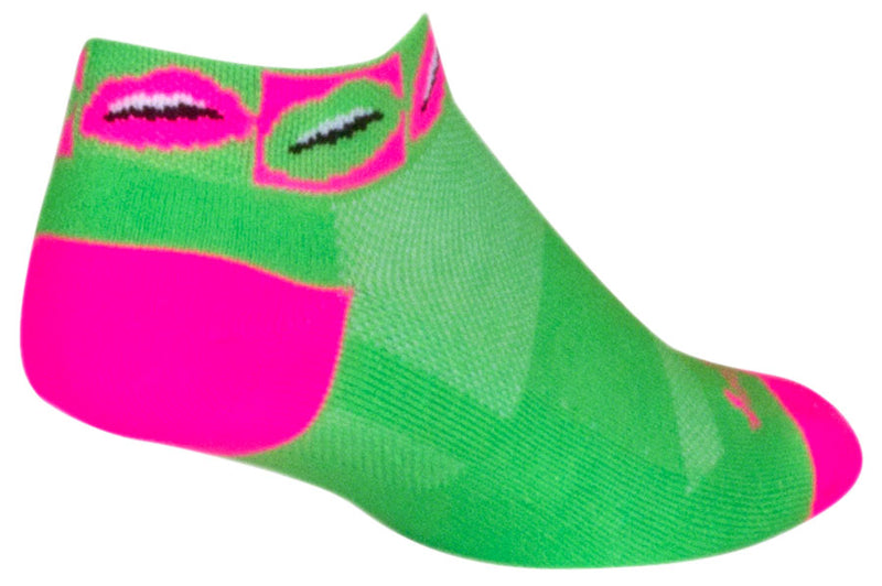 Load image into Gallery viewer, SockGuy Classic Smooch Socks - 1&quot;, Green, Small/Medium
