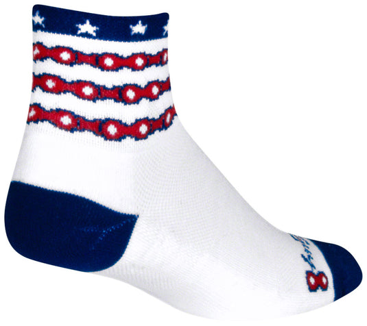 SockGuy Classic The Brave Socks - 3", White, Small/Medium