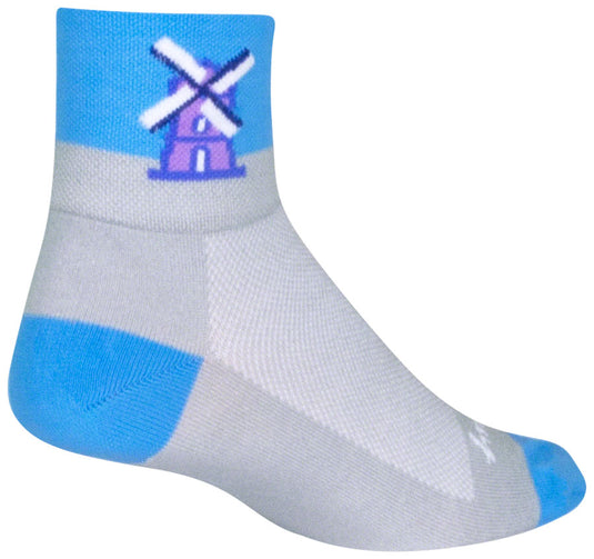 SockGuy Classic Windmills Socks - 3", White, Small/Medium