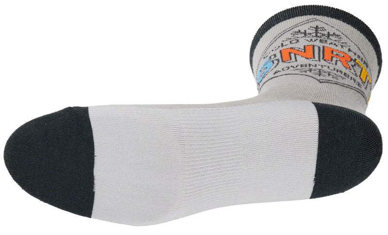 Load image into Gallery viewer, 45NRTH Adventure Crew Lightweight Wool Sock - Gray/Dark Blue, Large
