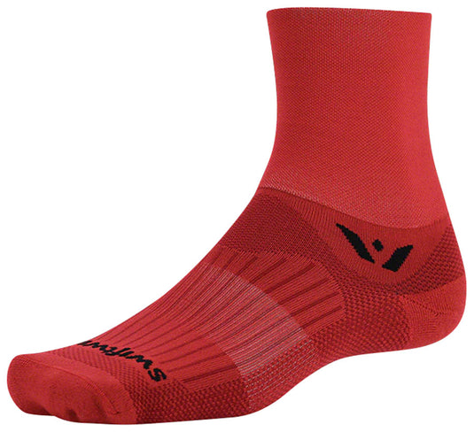 Swiftwick Aspire Four Socks - 4", Red, Large