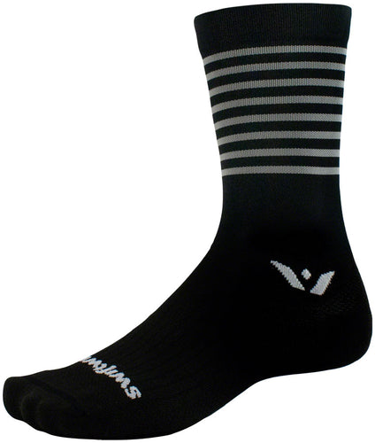 Swiftwick Aspire Seven Stripe Socks - Gray, Large