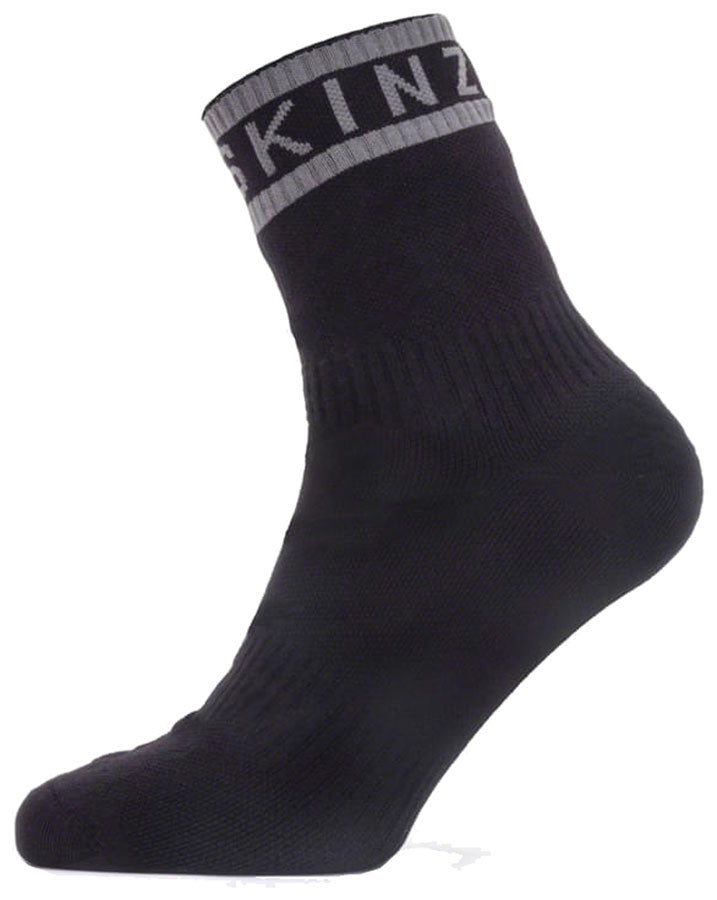 SealSkinz Mautby Waterproof Ankle Socks - Black/Gray, Large