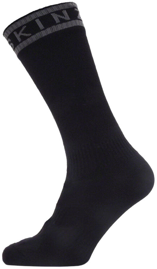 Load image into Gallery viewer, SealSkinz Scoulton Waterproof Mid Socks - Black/Gray, Large
