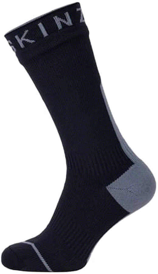 SealSkinz Briston Waterproof Mid Socks - Black/Gray, Large