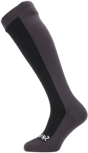 SealSkinz Worstead Waterproof Knee Socks - Black/Gray, Small
