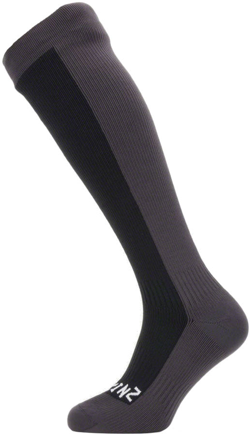 Load image into Gallery viewer, SealSkinz Worstead Waterproof Knee Socks - Black/Gray, Small
