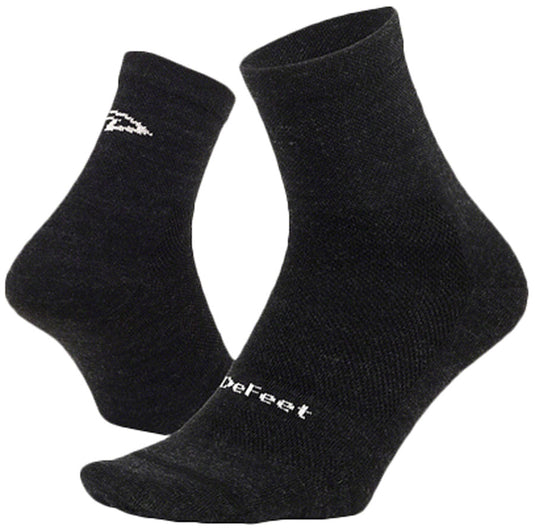 DeFeet Wooleator Pro Socks - 3", D-Logo Charcoal, Medium