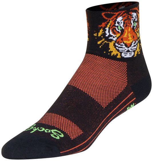 SockGuy Classic Easy Tiger Socks - 3", Small/Medium