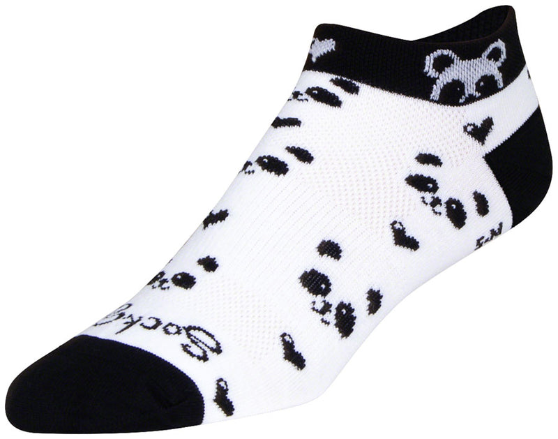Load image into Gallery viewer, SockGuy Classic Low Panda Socks - 1", Women's, Small/Medium
