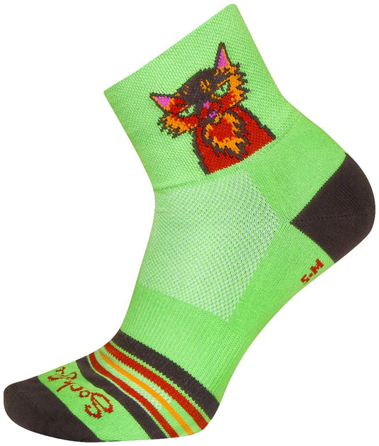 SockGuy Classic Cat Buzz Socks - 3", Small/Medium