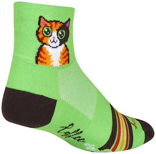 SockGuy Classic Cat Buzz Socks - 3", Large/X-Large