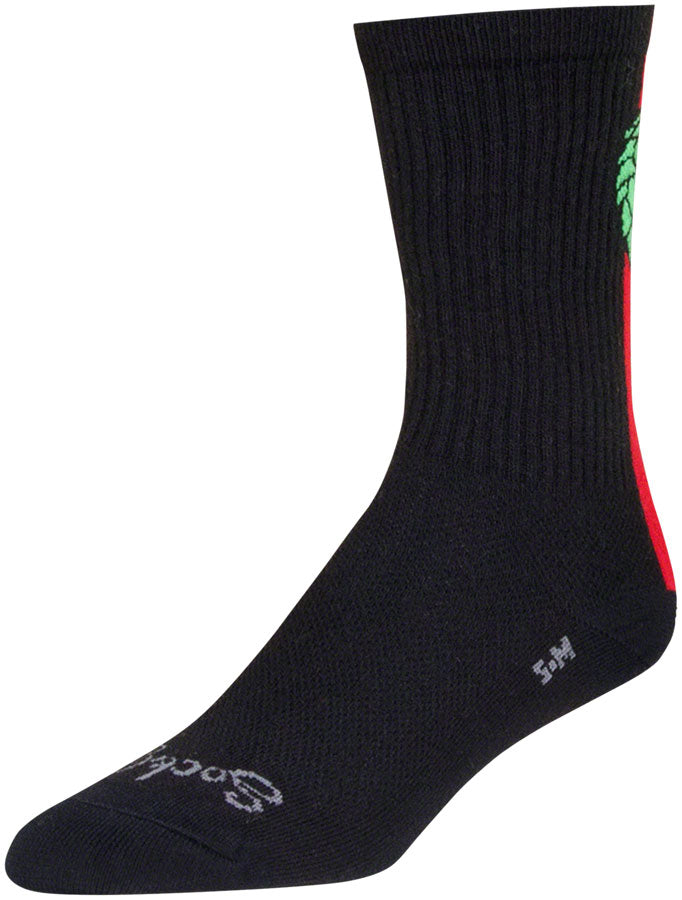Load image into Gallery viewer, SockGuy Crew Hoppyness Soft Athletic Socks 6 inch Cuff Black Large/X-Large
